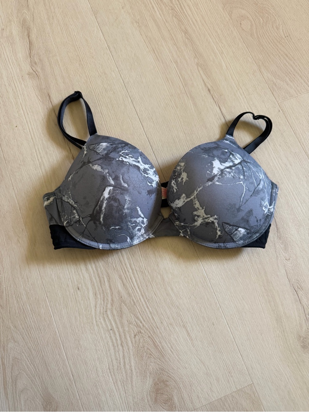 PINK by Victoria's Secret Gray Marble Push-Up Bra